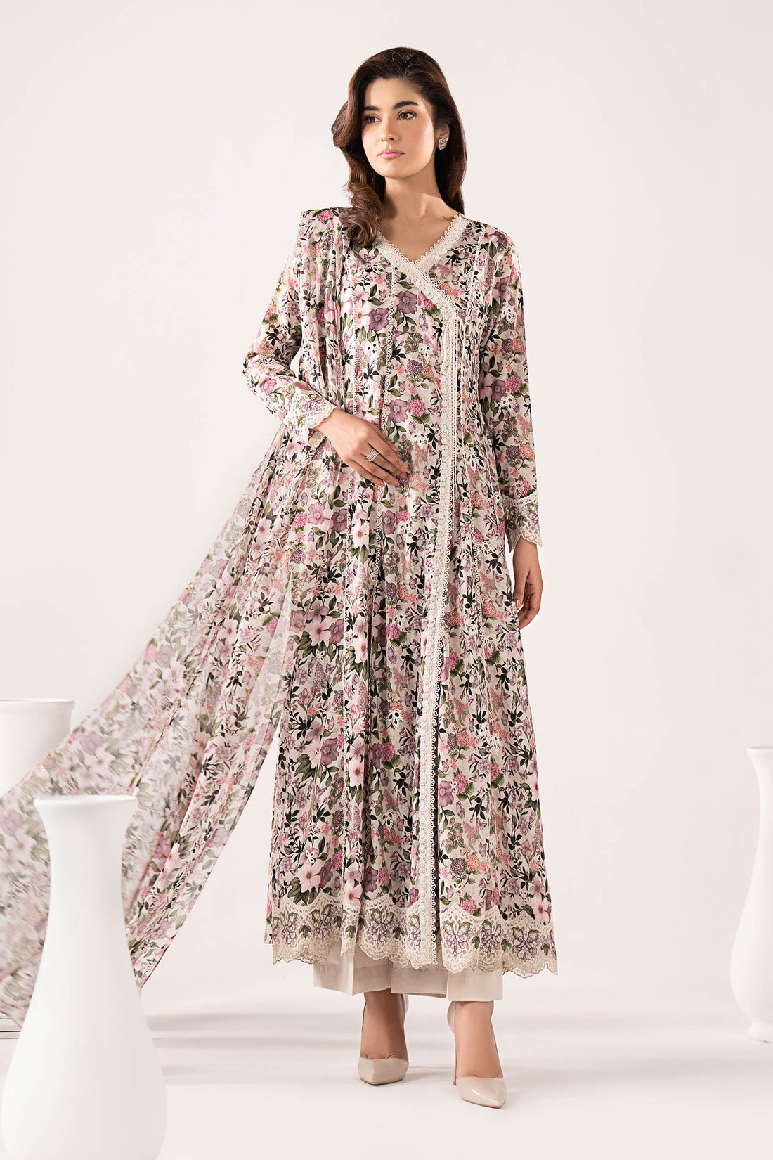 Maria B | Eid Collection 26 | 3 Piece Embroidered Lawn Suit - House Of Hania