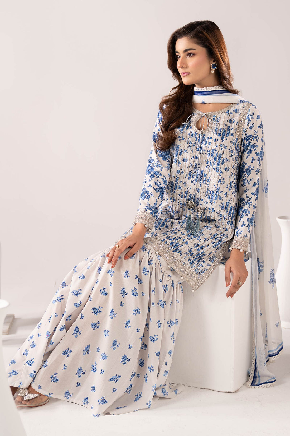 Maria B | Eid Collection 26 | 3 Piece Embroidered Lawn Suit - House Of Hania
