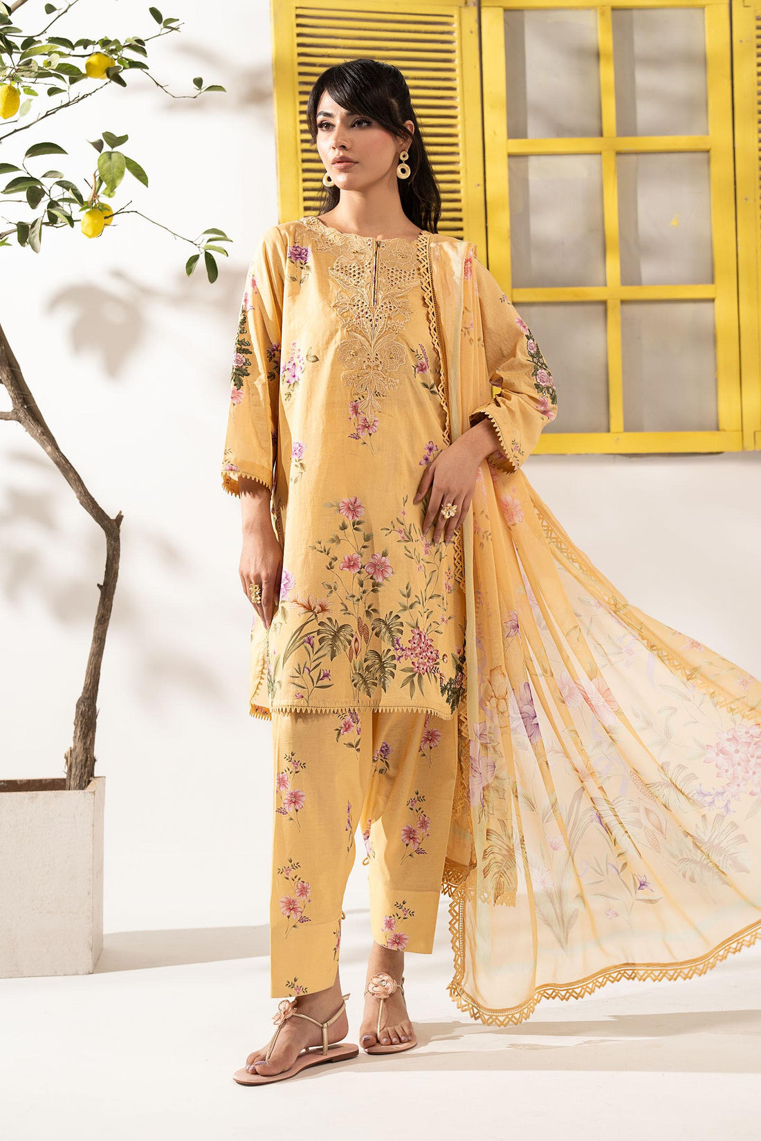 Maria B | Eid Collection 26 | 3 Piece Embroidered Lawn Suit - House Of Hania