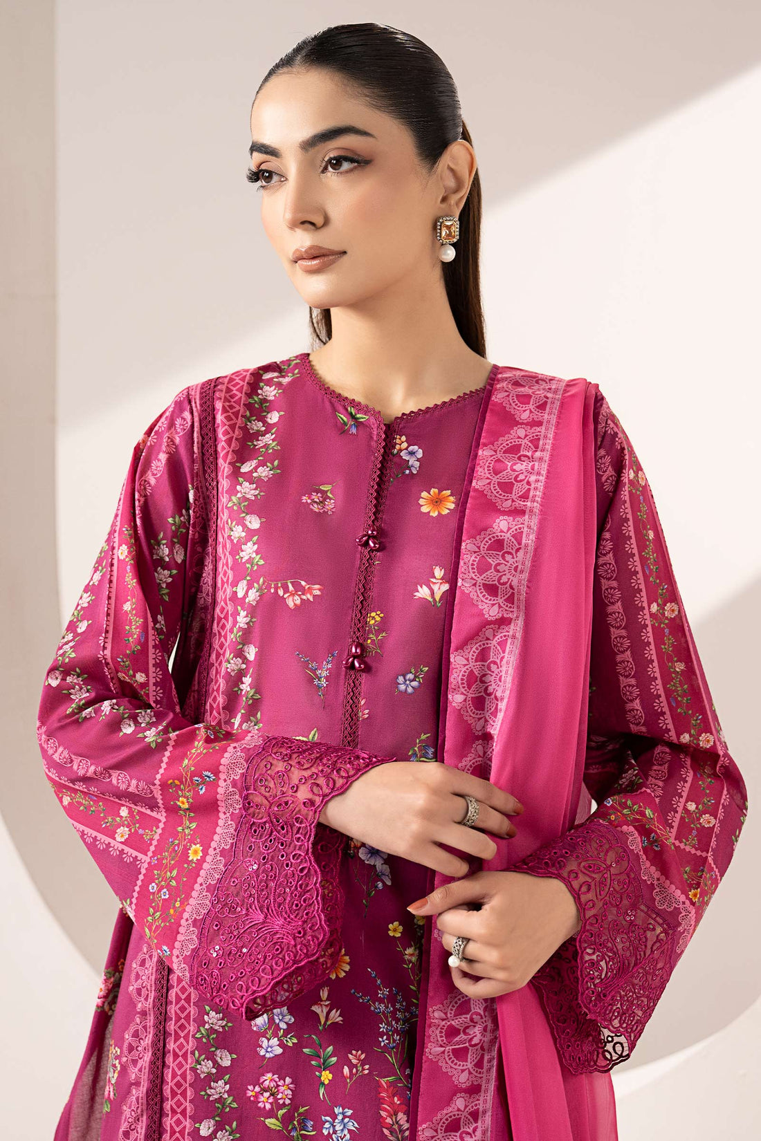 Maria B | Eid Collection 26 | 3 Piece Embroidered Lawn Suit - House Of Hania