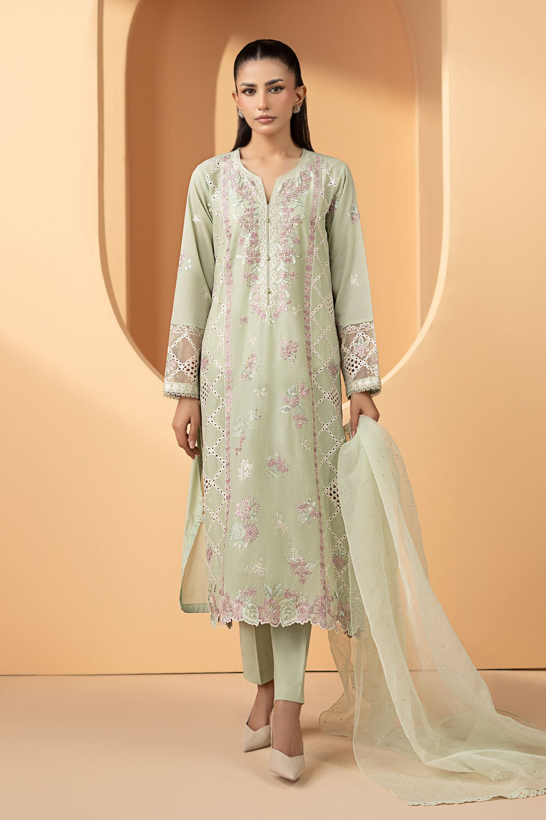 Maria B | Eid Collection 26 | 3 Piece Embroidered Lawn Suit - House Of Hania