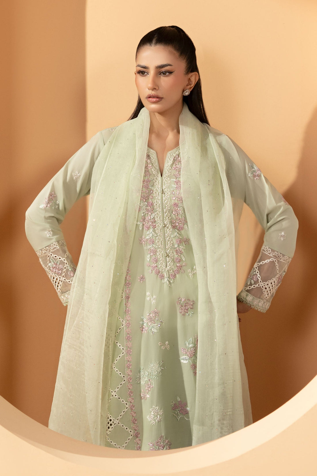 Maria B | Eid Collection 26 | 3 Piece Embroidered Lawn Suit - House Of Hania