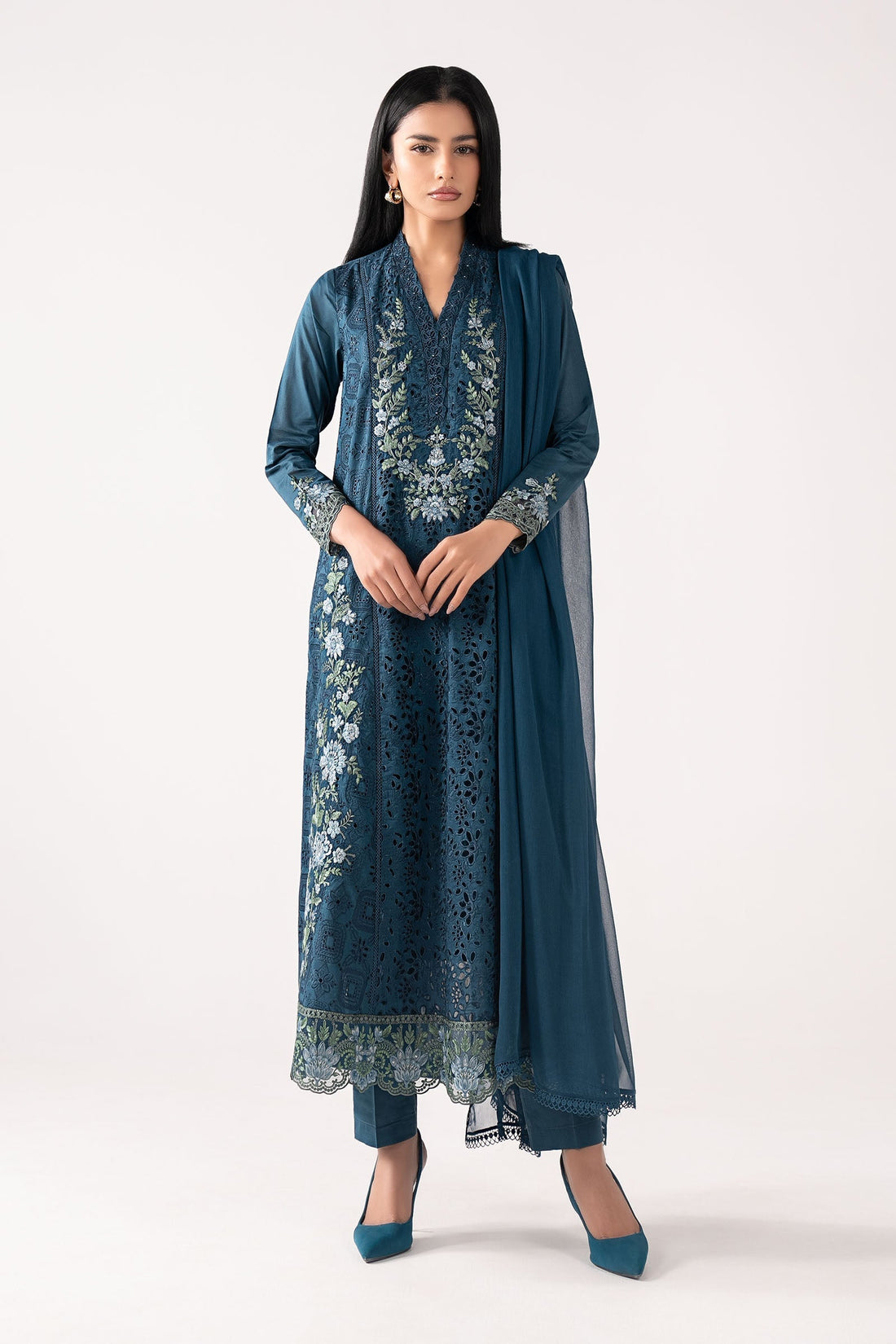 Maria B | Eid Collection 26 | 3 Piece Embroidered Lawn Suit - House Of Hania