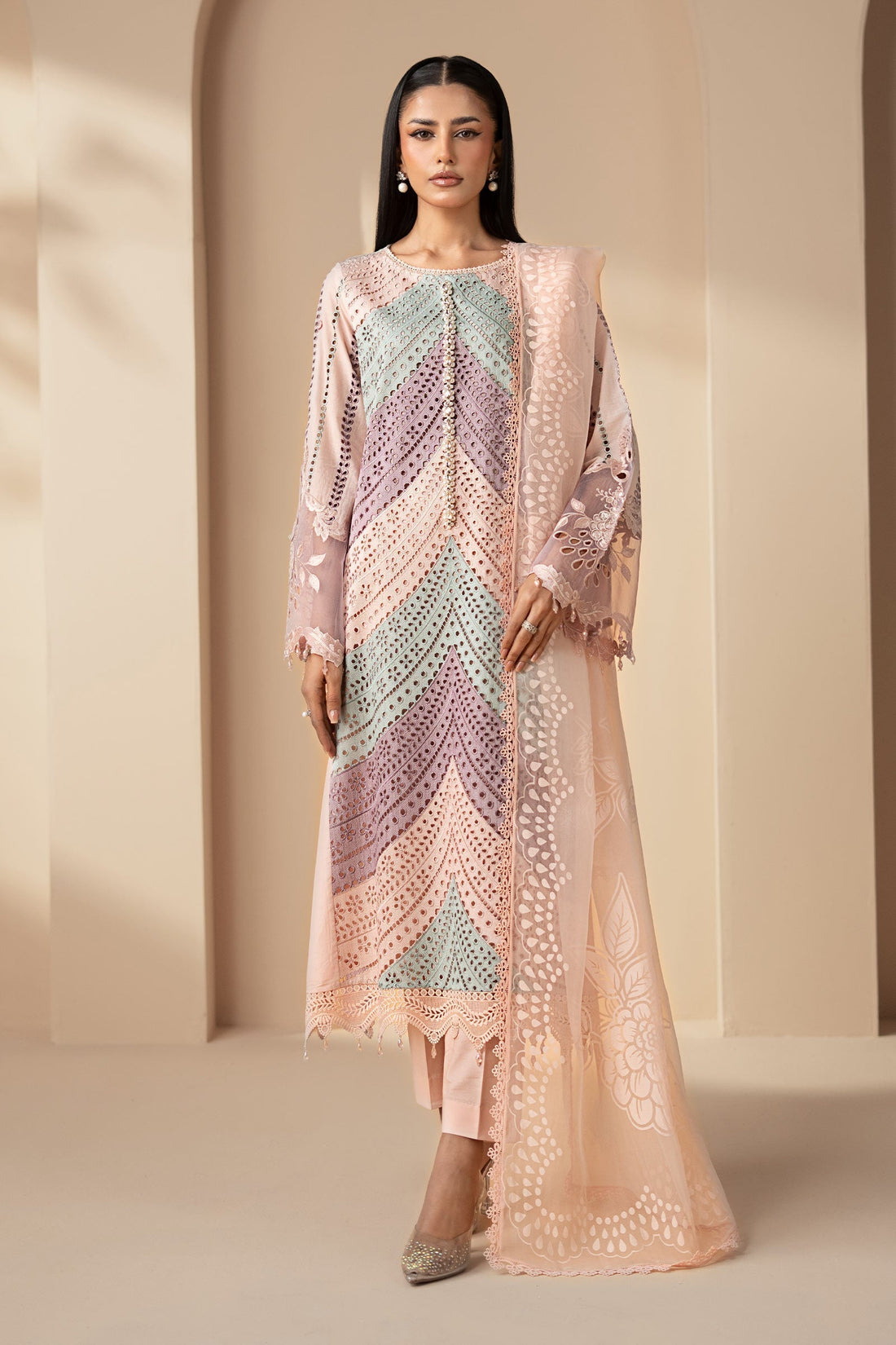 Maria B | Eid Collection 26 | 3 Piece Embroidered Lawn Suit - House Of Hania