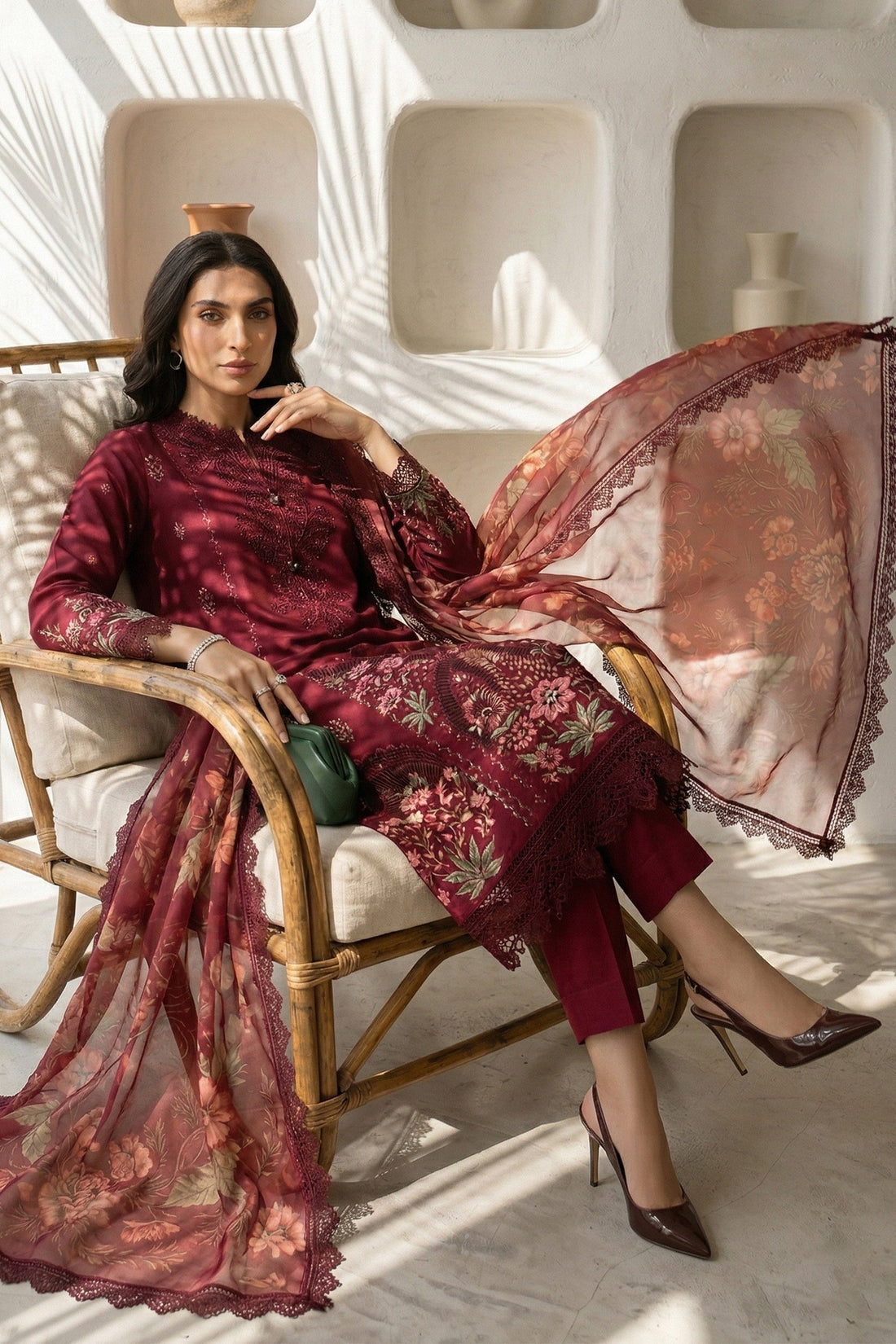 Maria B | Eid Collection 26 | 3 Piece Embroidered Lawn Suit - House Of Hania