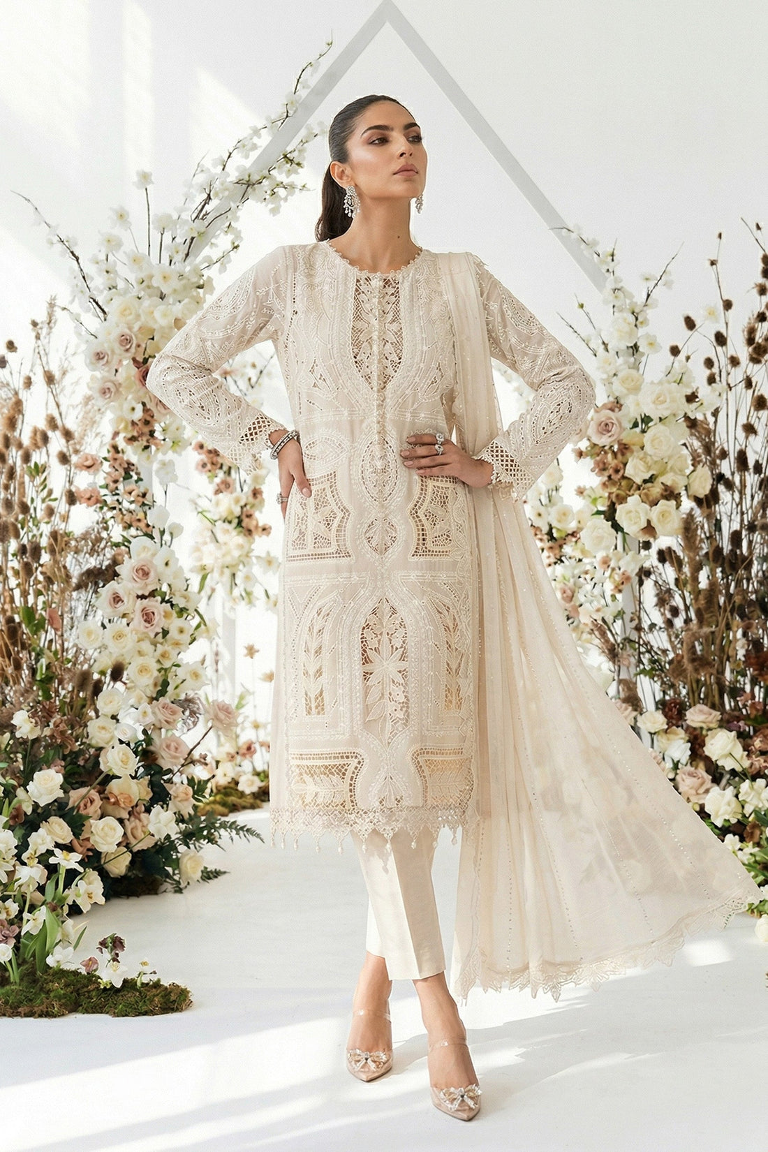 Maria B | Eid Collection 26 | 3 Piece Embroidered Lawn Suit - House Of Hania