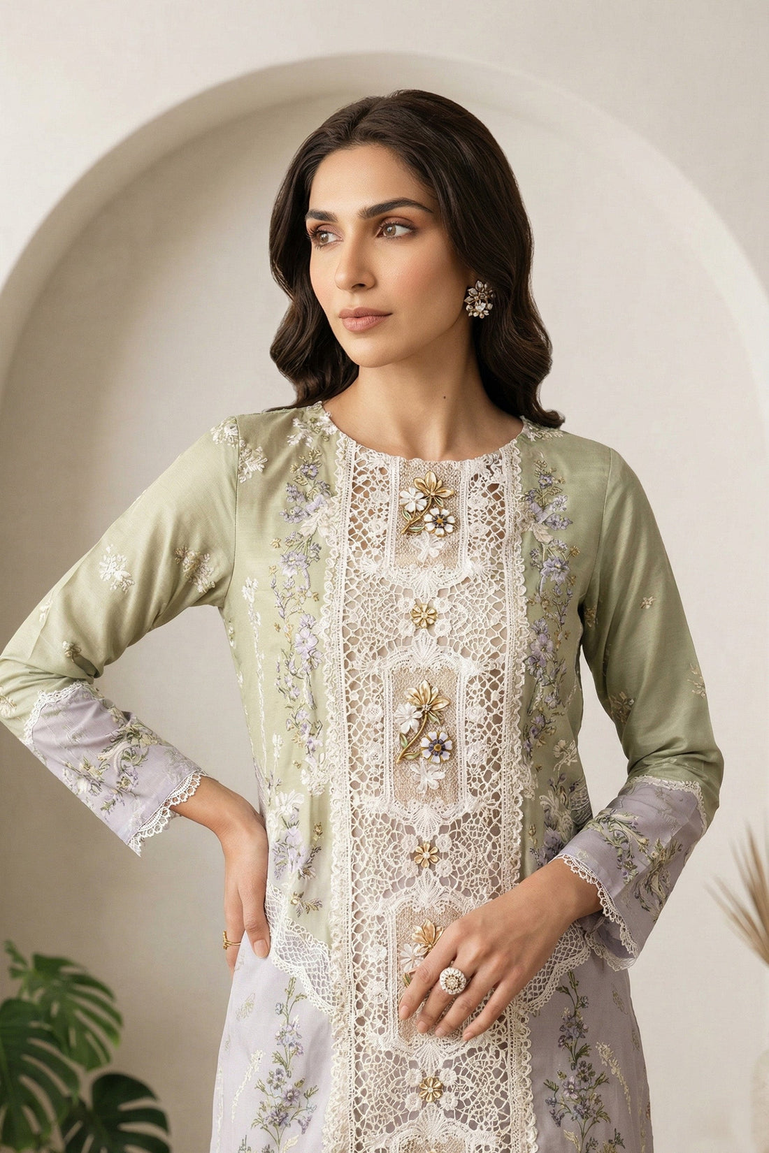 Maria B | Eid Collection 26 | 3 Piece Embroidered Lawn Suit - House Of Hania
