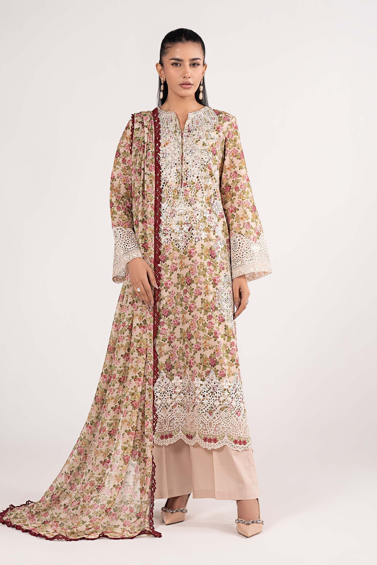 Maria B | Eid Collection 26 | 3 Piece Embroidered Lawn Suit - House Of Hania