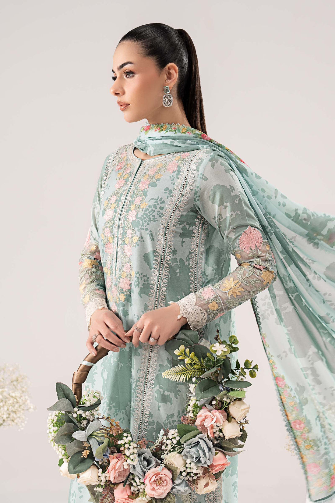 Maria B | Eid Collection 26 | 3 Piece Embroidered Lawn Suit - House Of Hania
