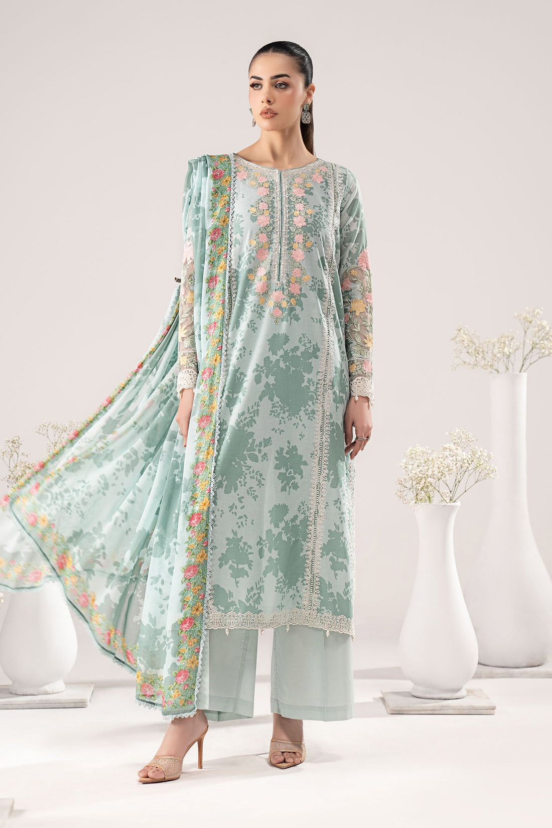 Maria B | Eid Collection 26 | 3 Piece Embroidered Lawn Suit - House Of Hania
