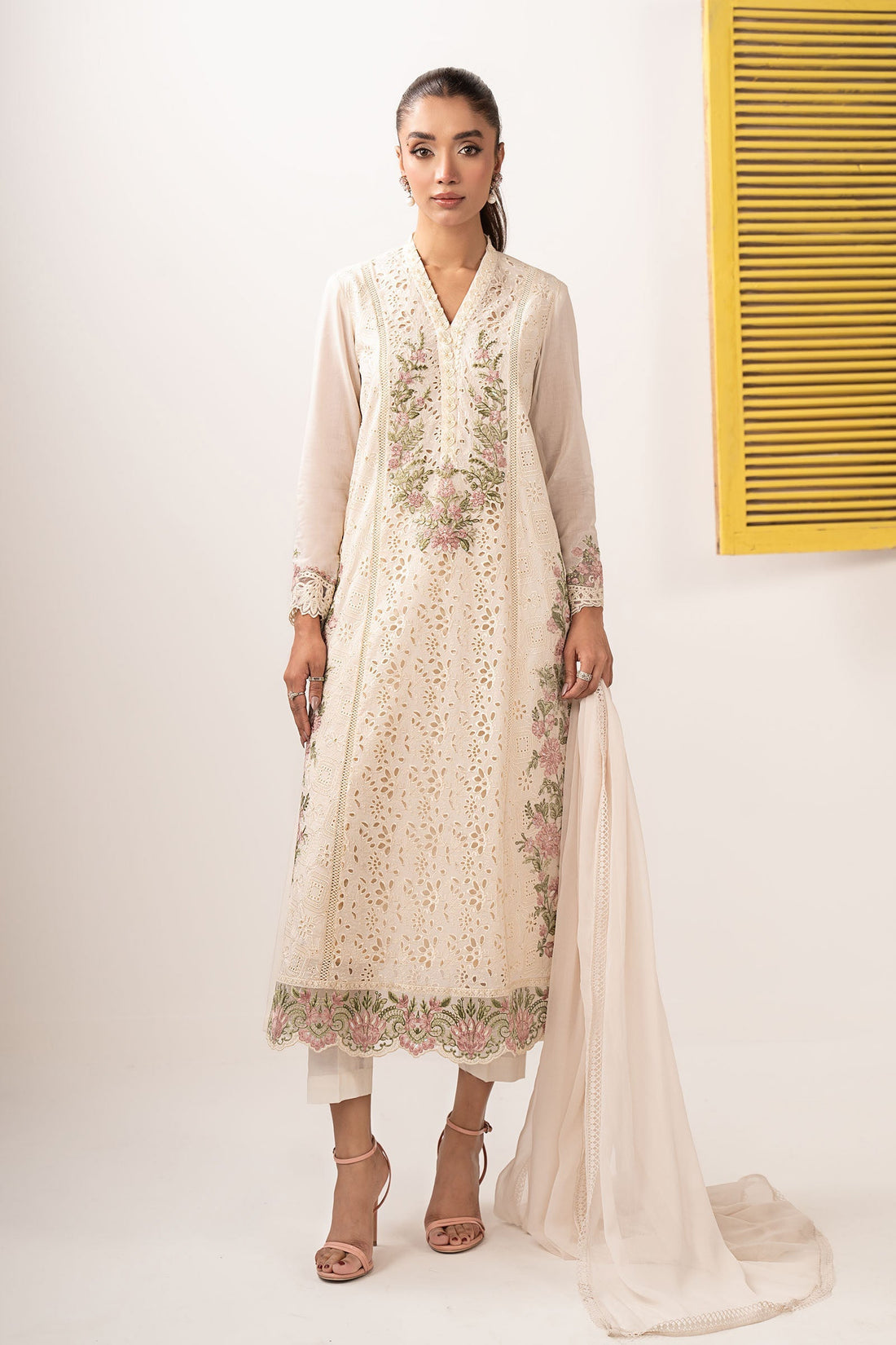 Maria B | Eid Collection 26 | 3 Piece Embroidered Lawn Suit - House Of Hania