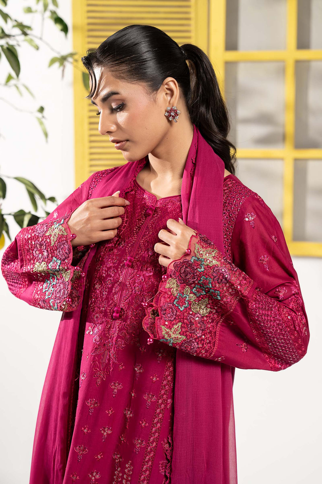 Maria B | Eid Collection 26 | 3 Piece Embroidered Lawn Suit - House Of Hania