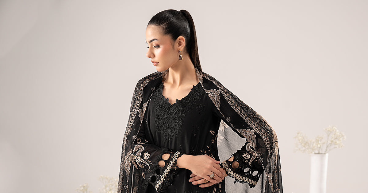 Maria B | Eid Collection 26 | 3 Piece Embroidered Lawn Suit - House Of Hania