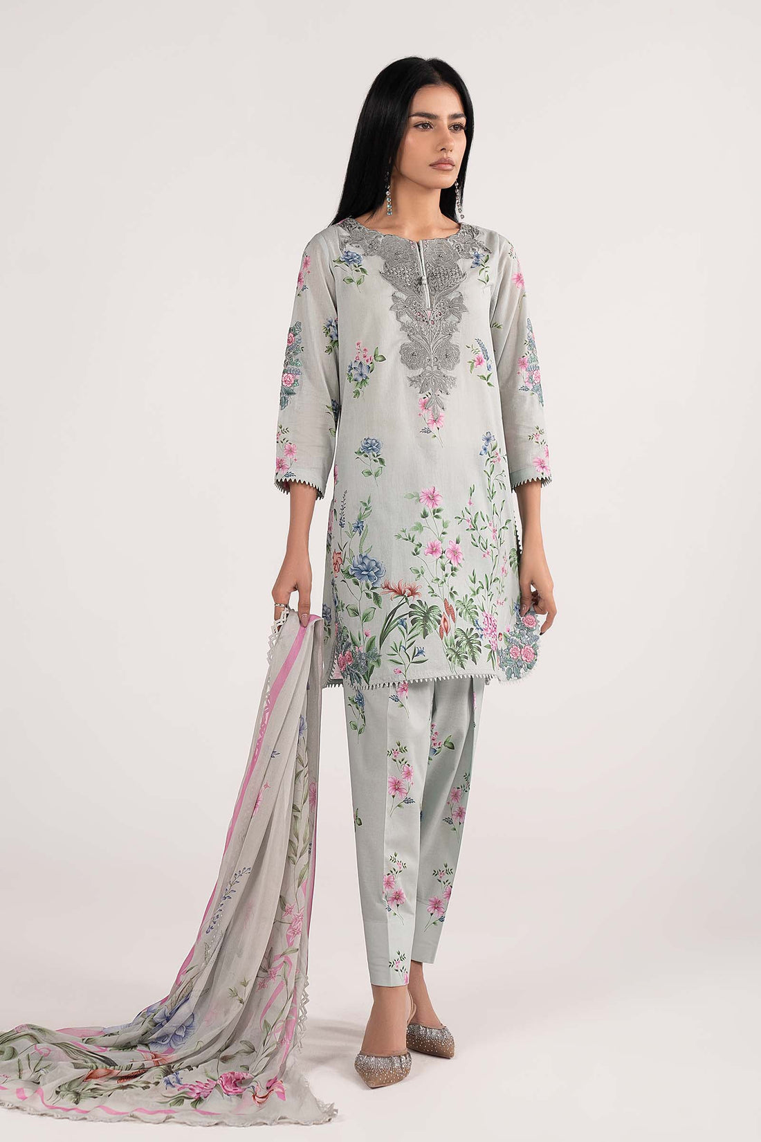 Maria B | Eid Collection 26 | 3 Piece Embroidered Lawn Suit - House Of Hania