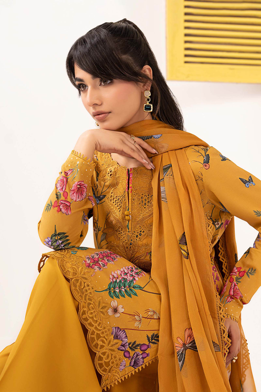 Maria B | Eid Collection 26 | 3 Piece Embroidered Lawn Suit - House Of Hania