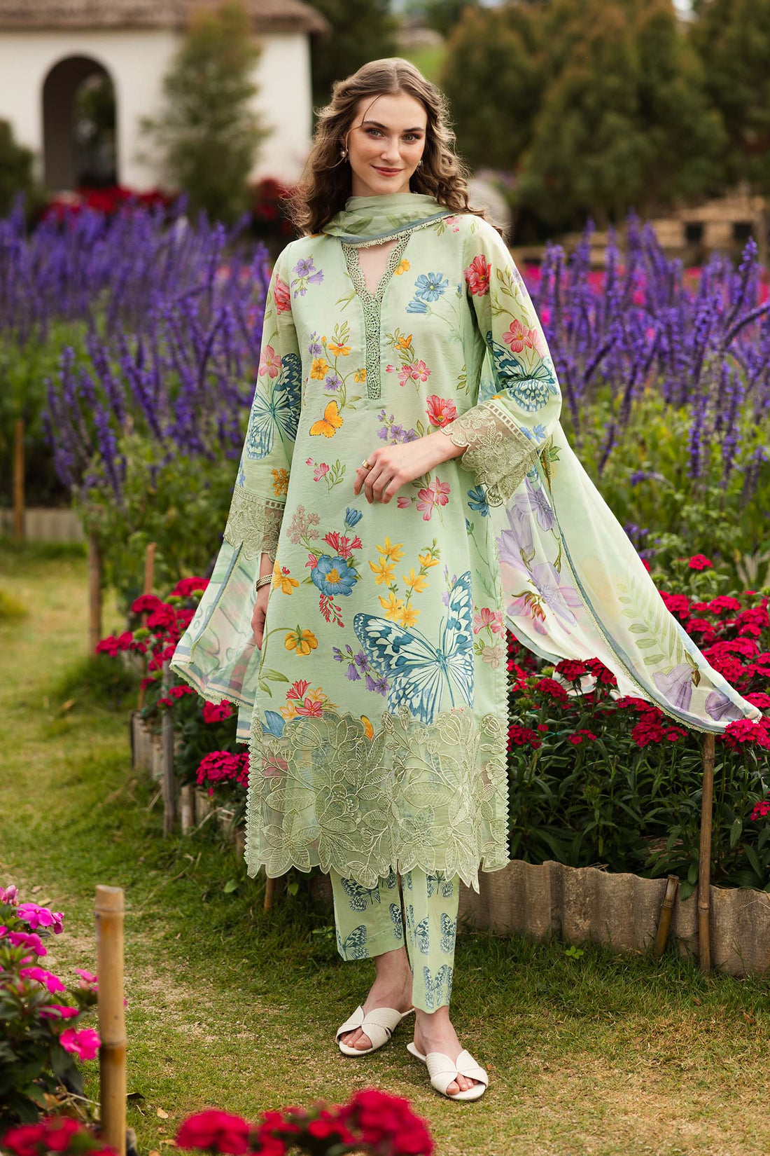 Maria B | Eid Collection 26 | 3 Piece Embroidered Lawn Suit - House Of Hania
