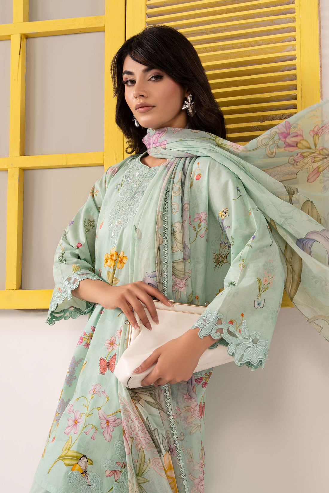 Maria B | Eid Collection 26 | 3 Piece Embroidered Lawn Suit - House Of Hania
