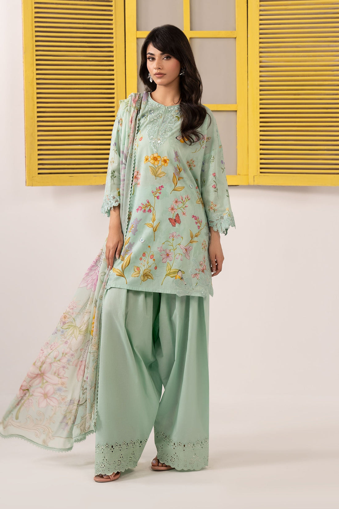 Maria B | Eid Collection 26 | 3 Piece Embroidered Lawn Suit - House Of Hania