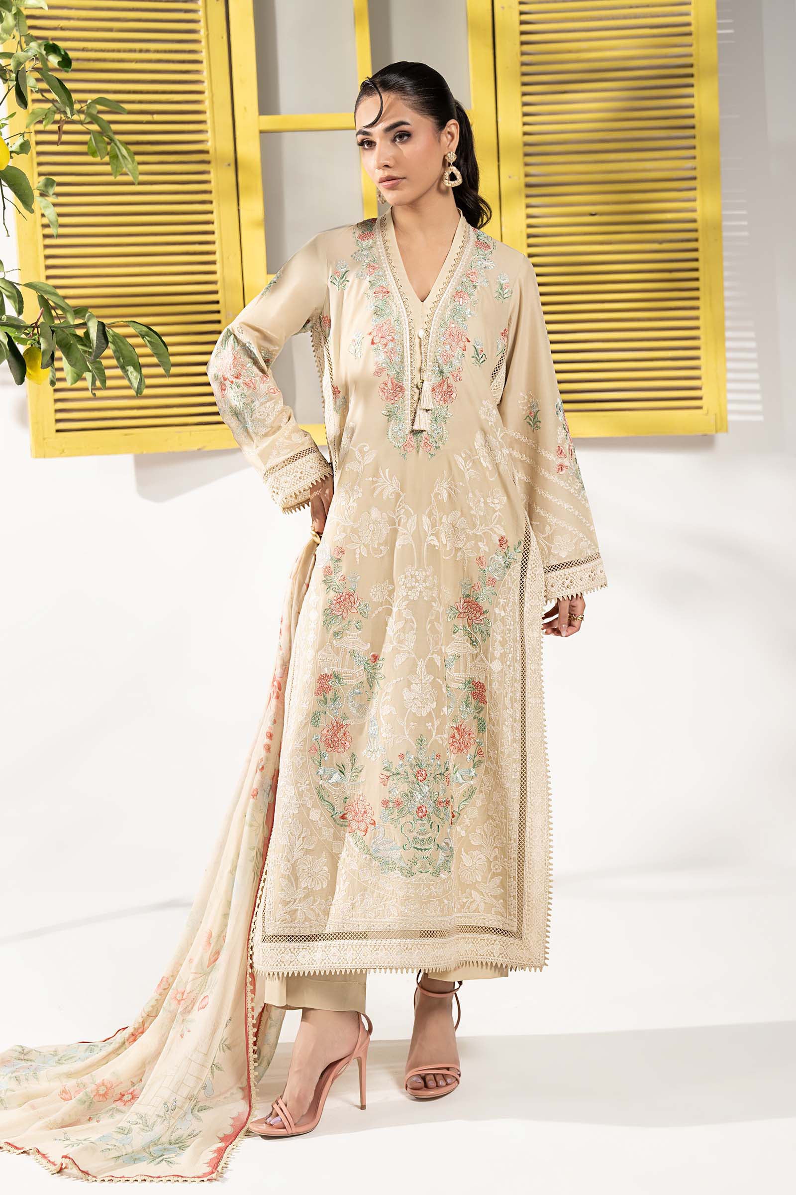 Maria B | Eid Collection 26 | 3 Piece Embroidered Lawn Suit - House Of Hania