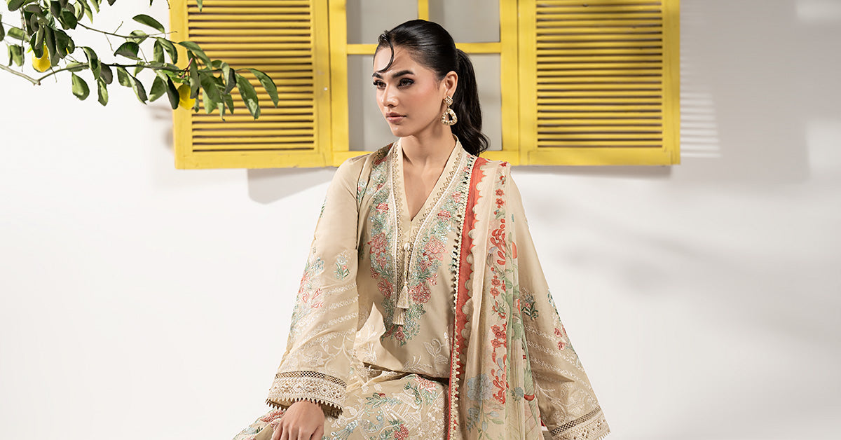 Maria B | Eid Collection 26 | 3 Piece Embroidered Lawn Suit - House Of Hania