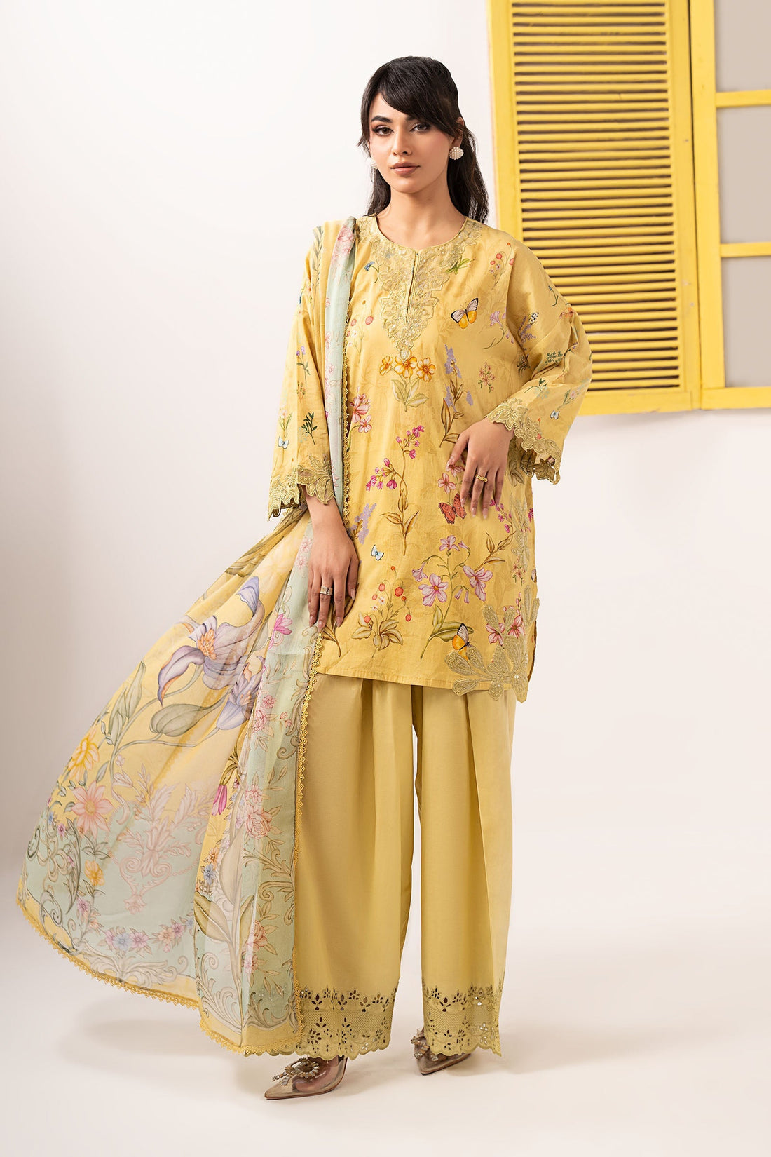 Maria B | Eid Collection 26 | 3 Piece Embroidered Lawn Suit - House Of Hania