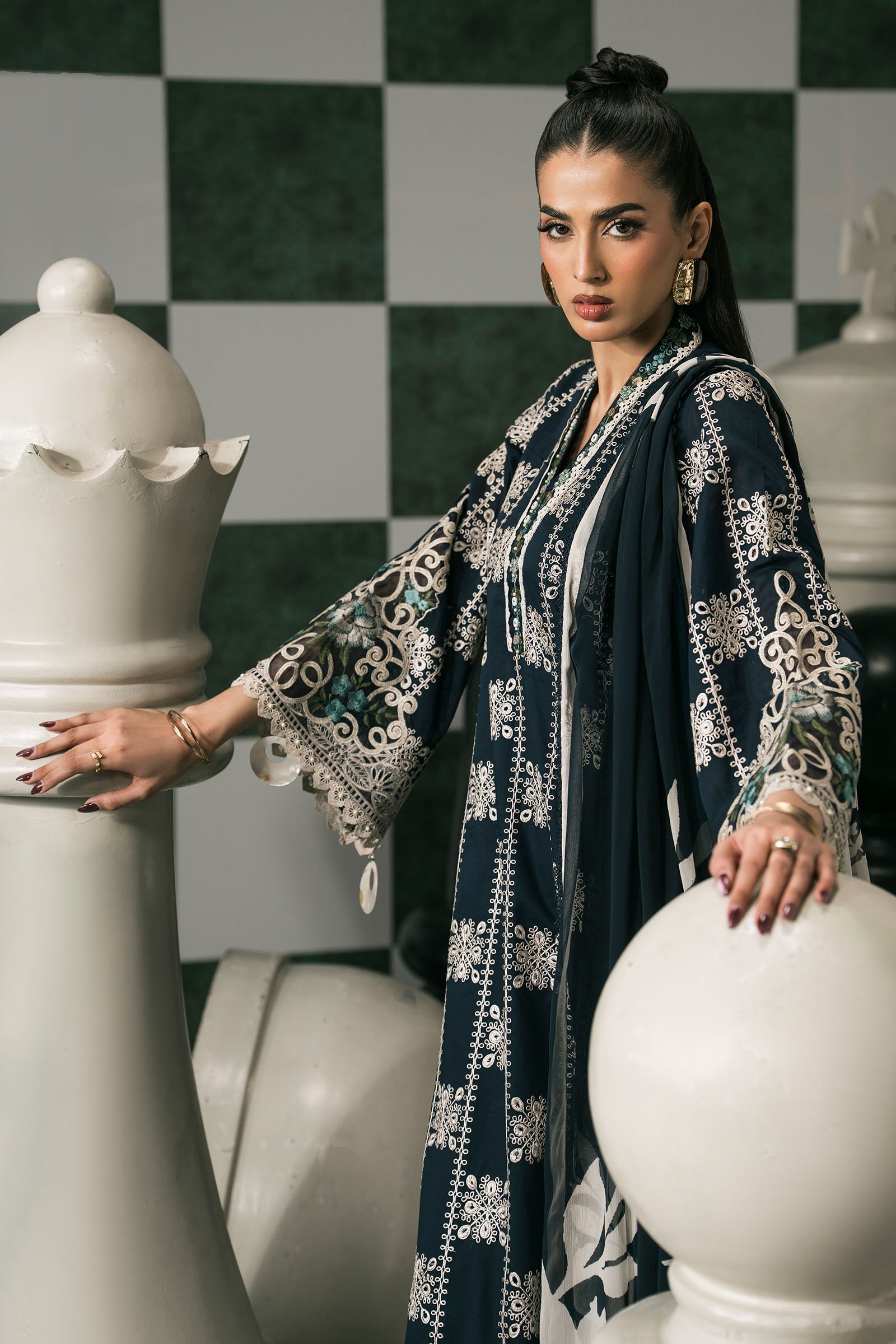 Maria B | Eid Collection 26 | 3 Piece Embroidered Lawn Suit - House Of Hania