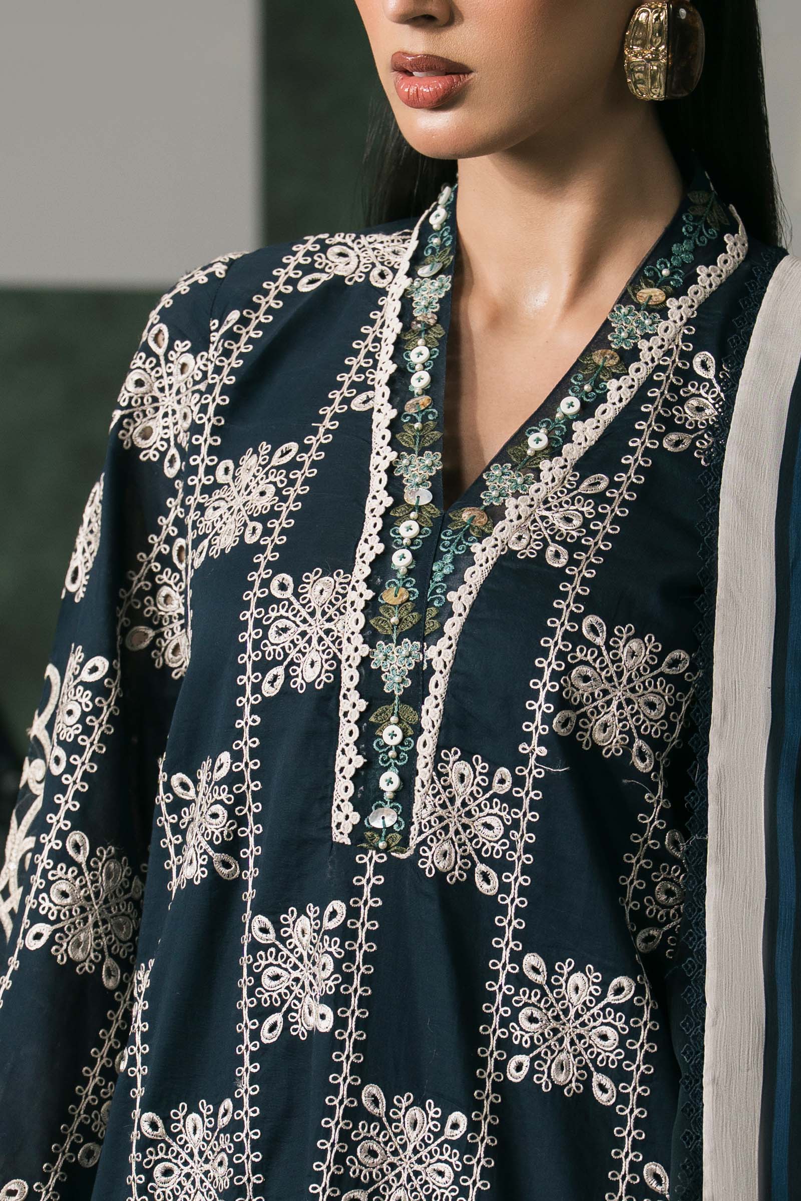 Maria B | Eid Collection 26 | 3 Piece Embroidered Lawn Suit - House Of Hania
