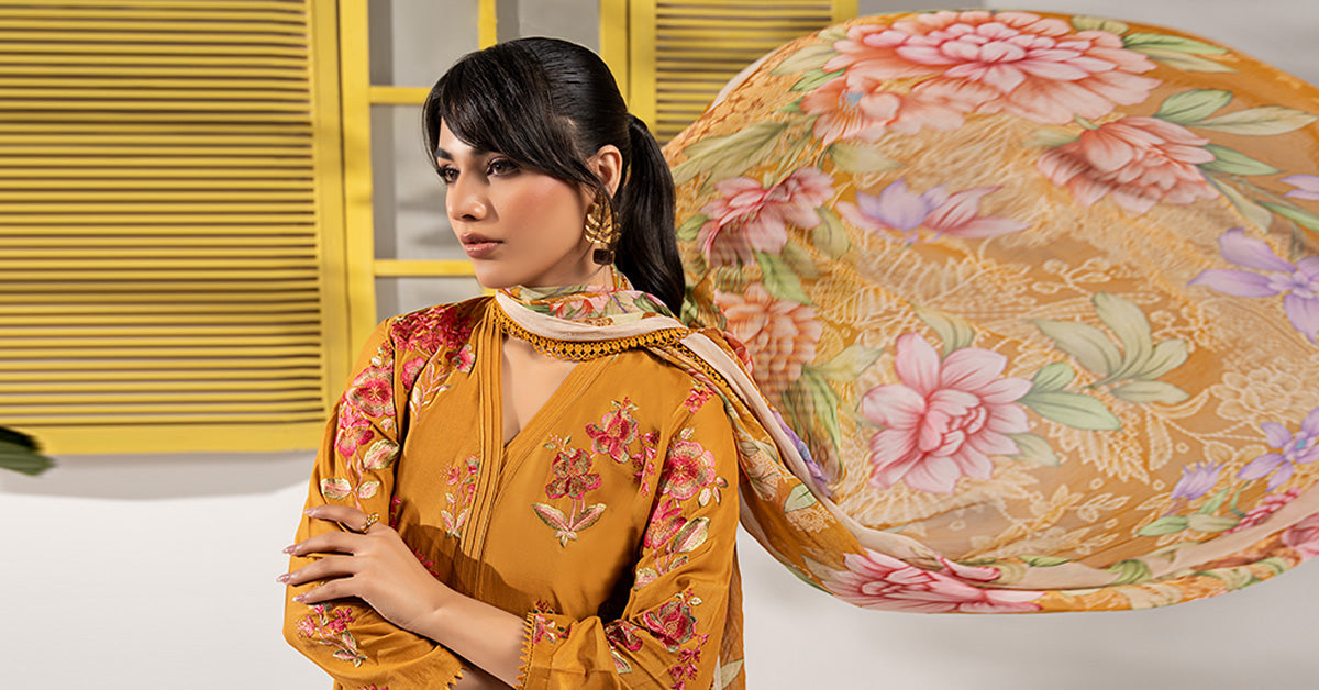Maria B | Eid Collection 26 | 3 Piece Embroidered Lawn Suit - House Of Hania