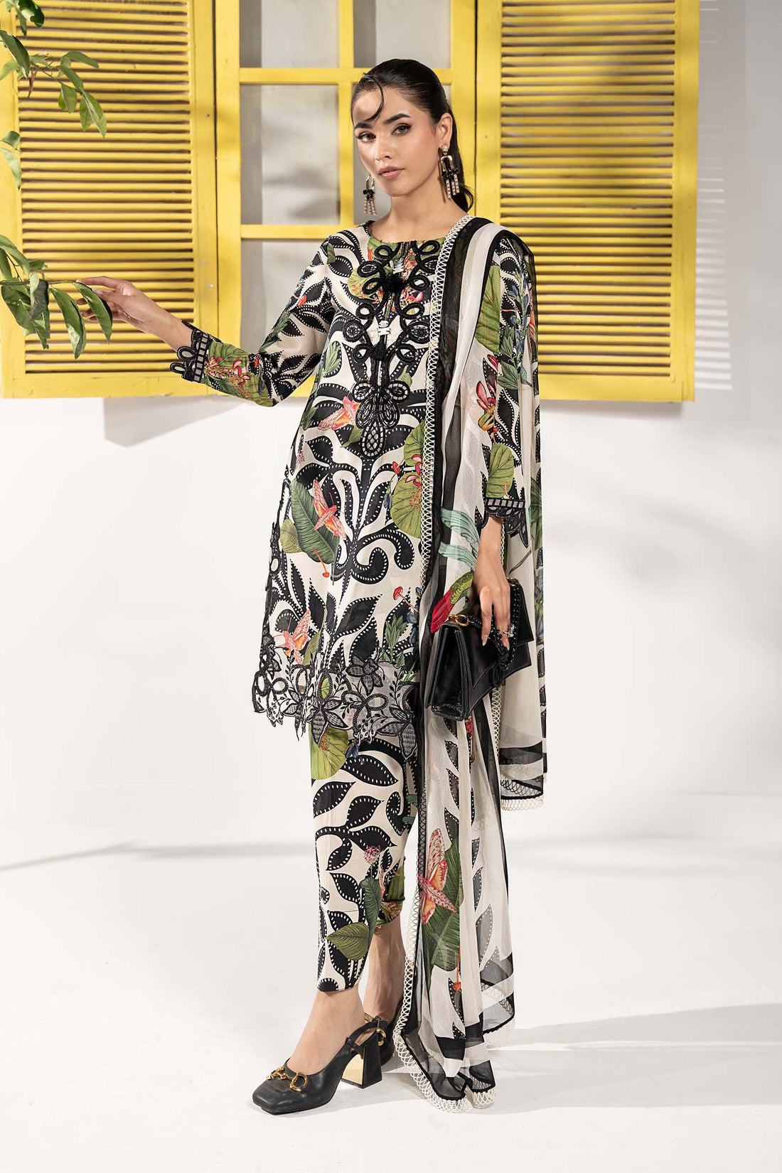 Maria B | Eid Collection 26 | 3 Piece Embroidered Lawn Suit - House Of Hania