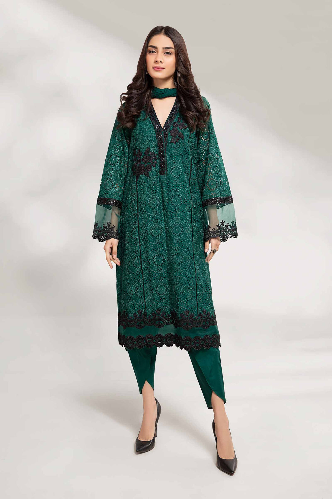 Maria B | Eid Collection 26 | 3 Piece Embroidered Lawn Suit - House Of Hania