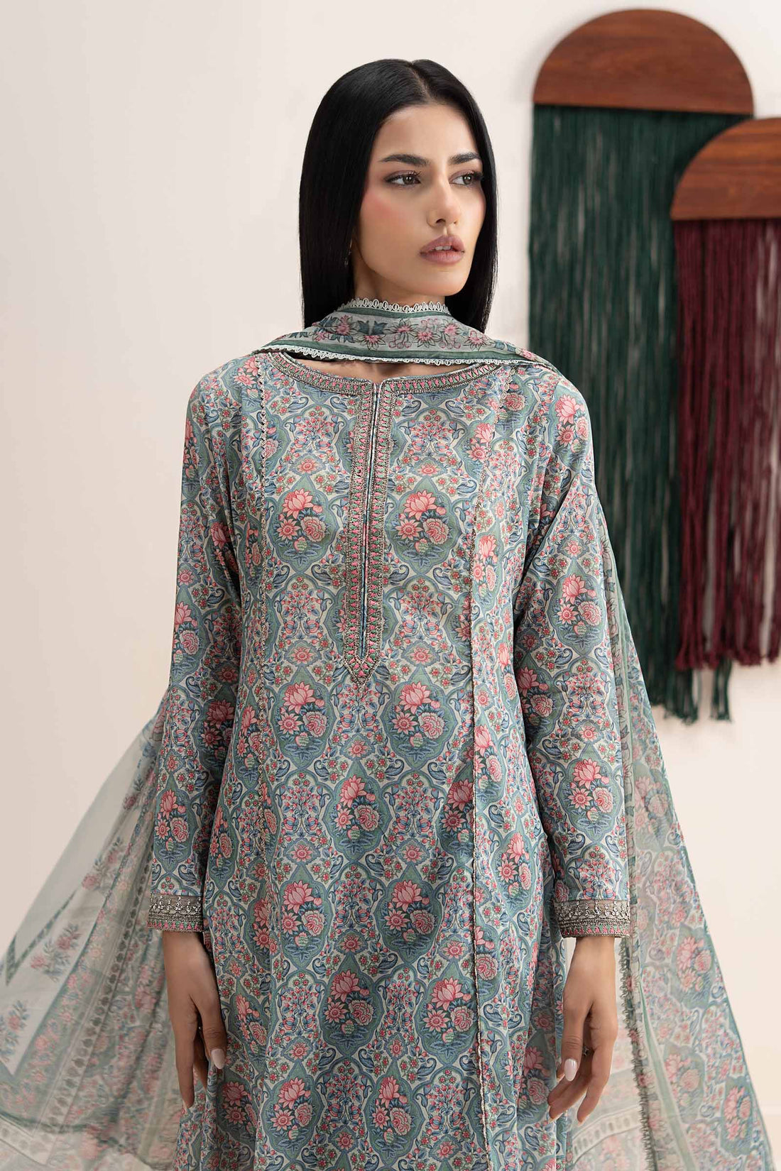 Maria B | Eid Collection 26 | 3 Piece Embroidered Lawn SuitMaria B | Eid Collection 26 | 3 Piece Embroidered Lawn Suit - House Of Hania