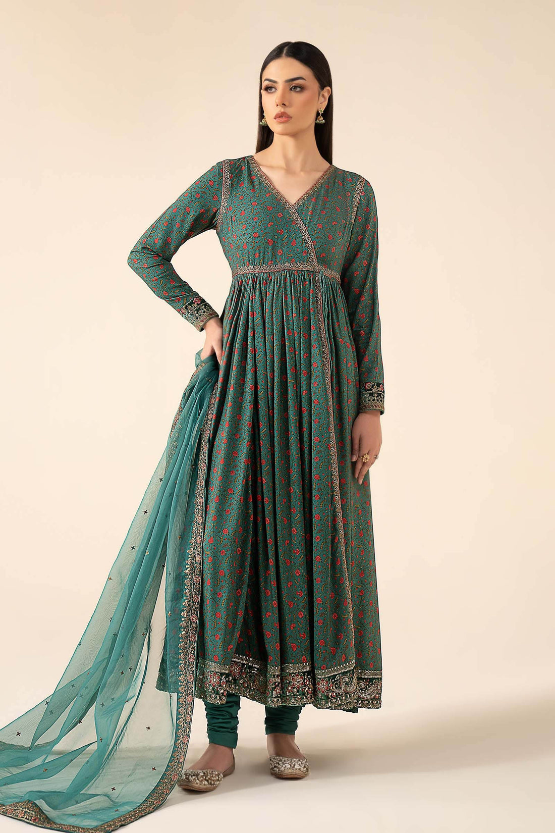 Maria B | Eid Collection 26 | 3 Piece Embroidered Linen Suit - House Of Hania
