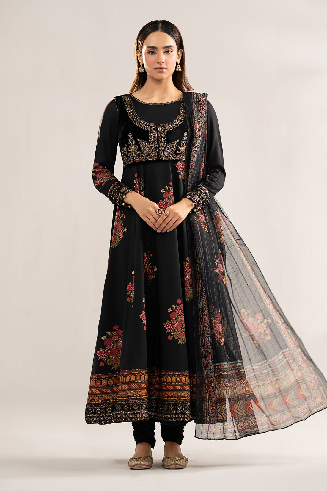 Maria B | Eid Collection 26 | 3 Piece Embroidered Linen Suit - House Of Hania