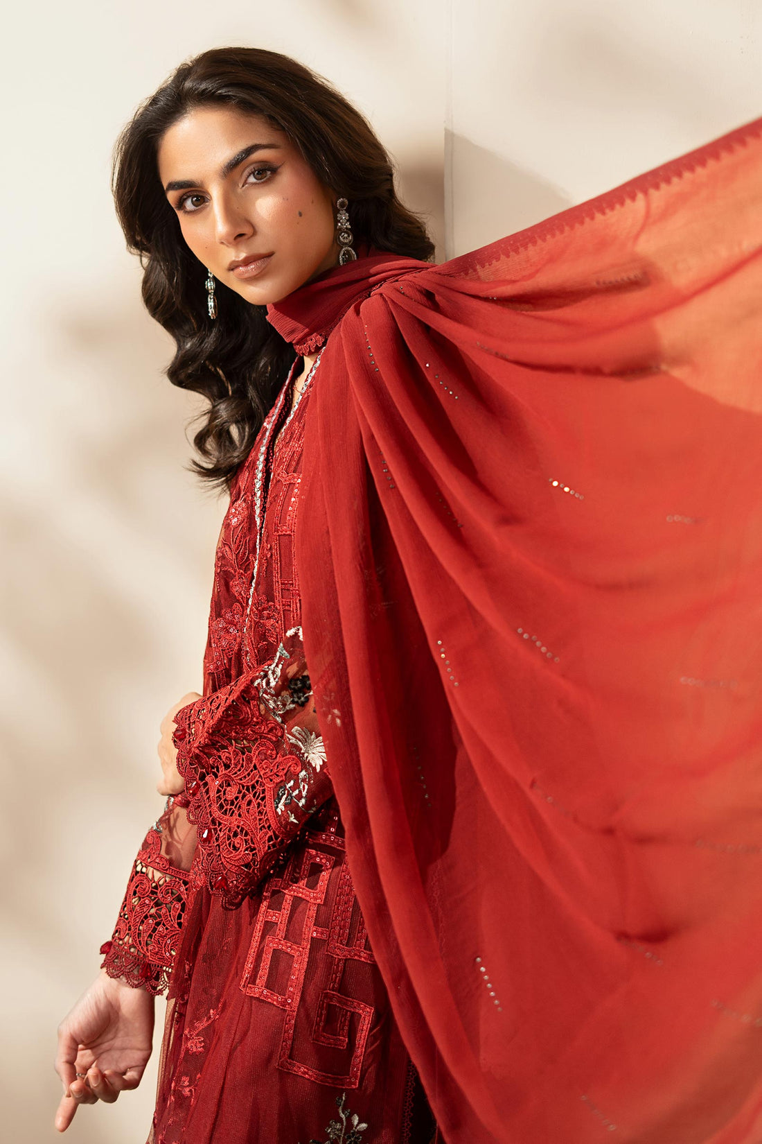 Maria B | Eid Collection 26 | 3 Piece Embroidered Net Suit - House Of Hania