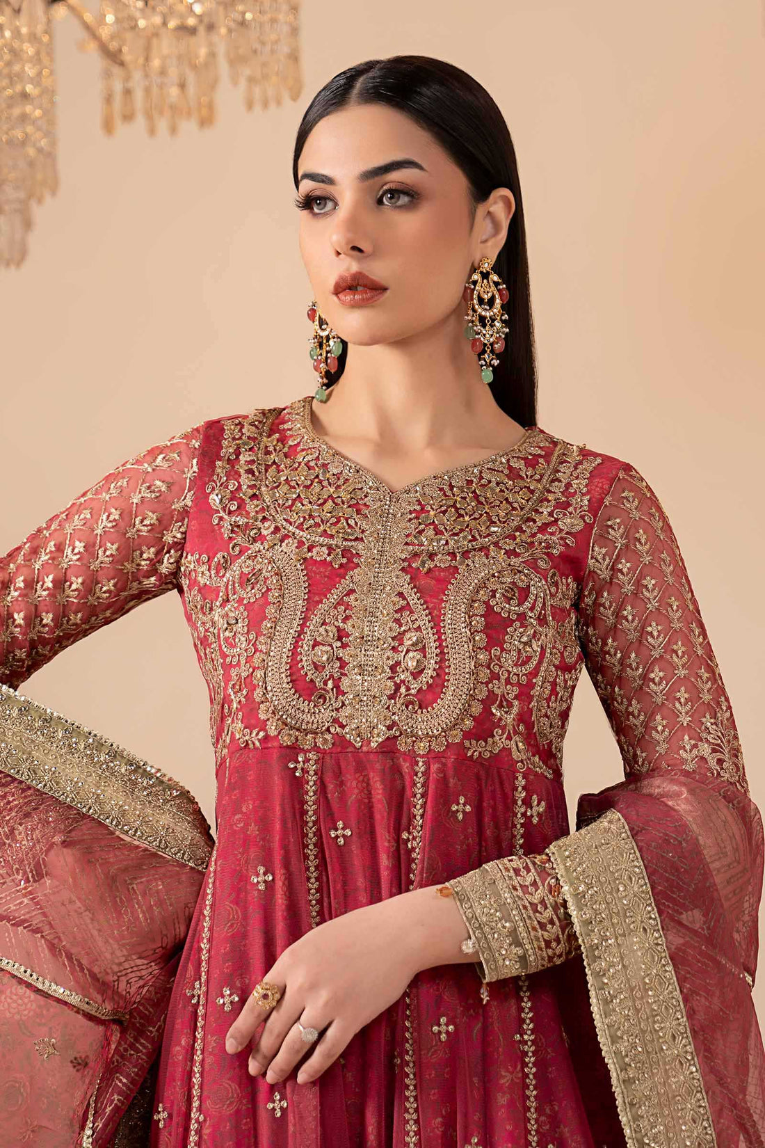 Maria B | Eid Collection 26 | 3 Piece Embroidered Net Suit - House Of Hania