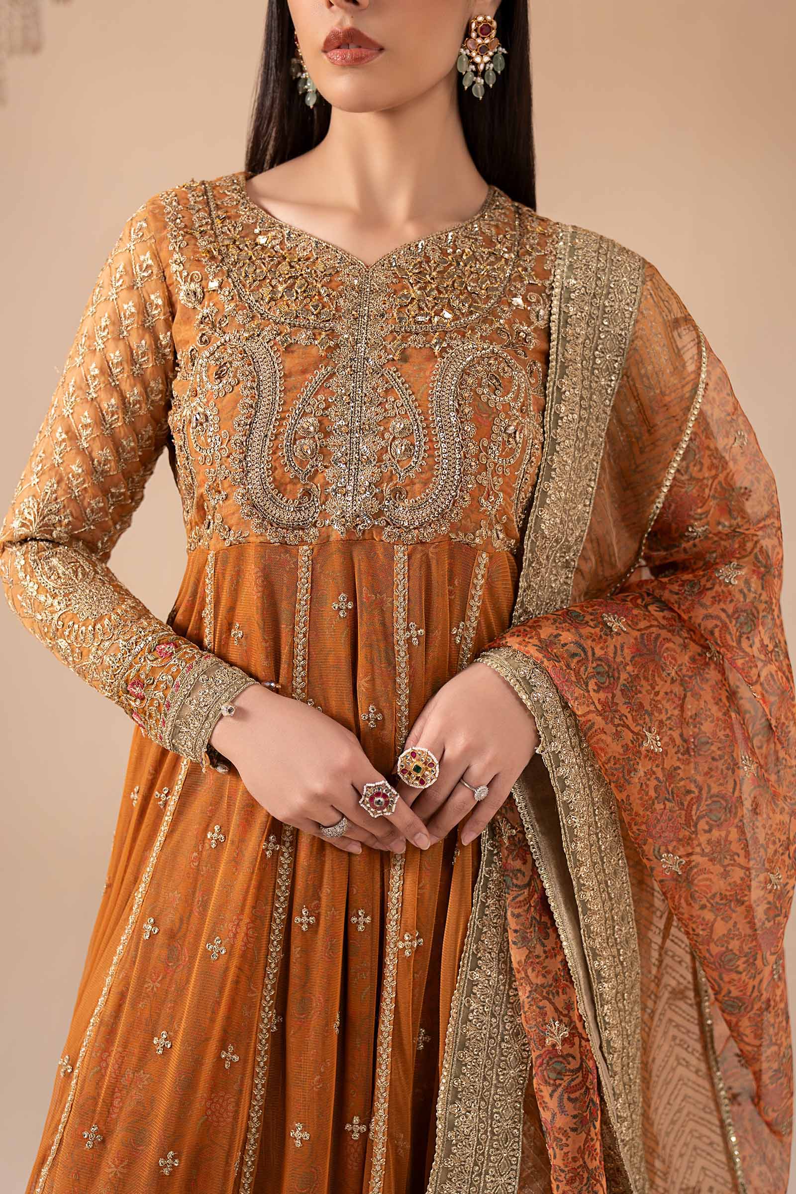 Maria B | Eid Collection 26 | 3 Piece Embroidered Net Suit - House Of Hania