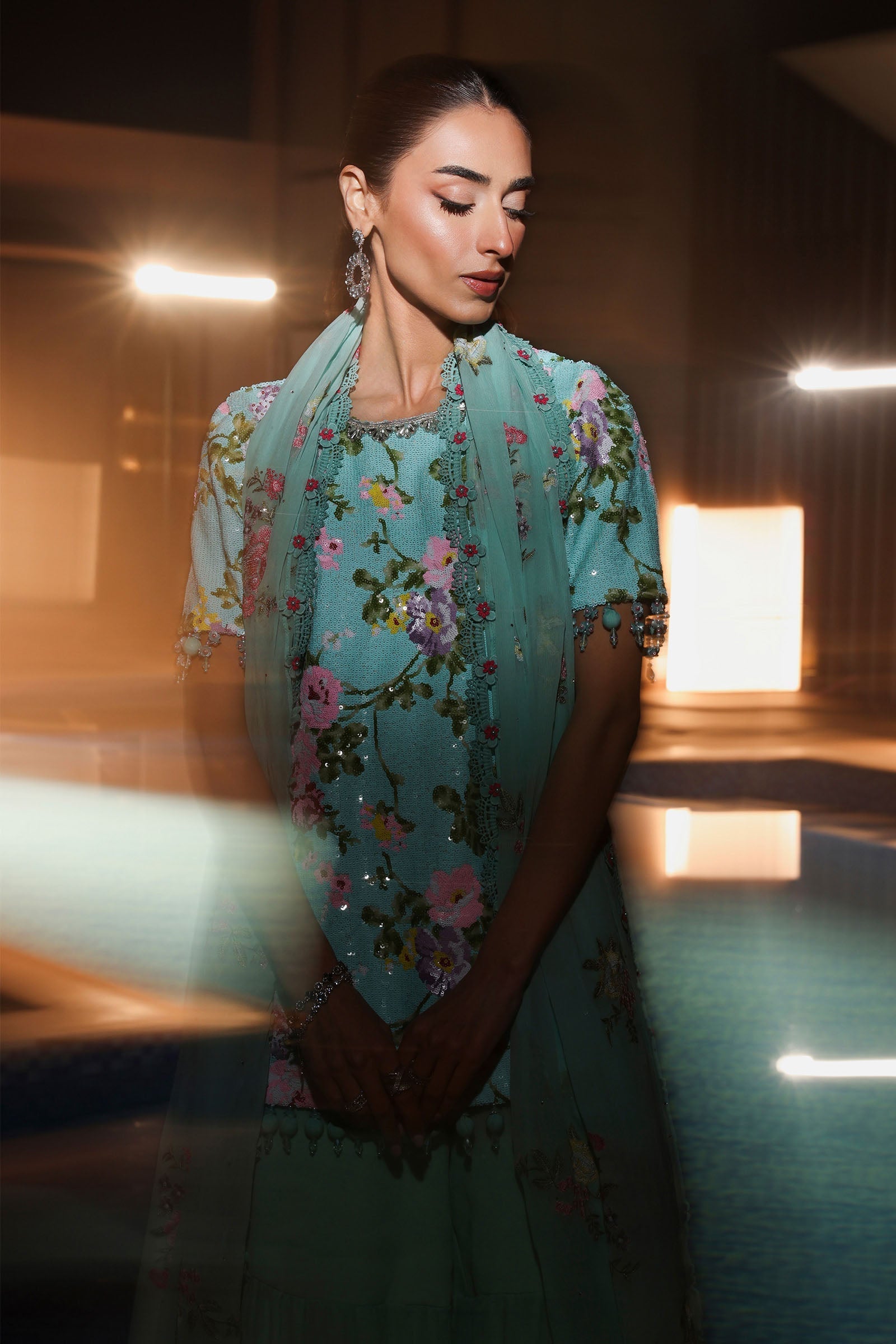 Maria B | Eid Collection 26 | 3 Piece Embroidered Net Suit - House Of Hania