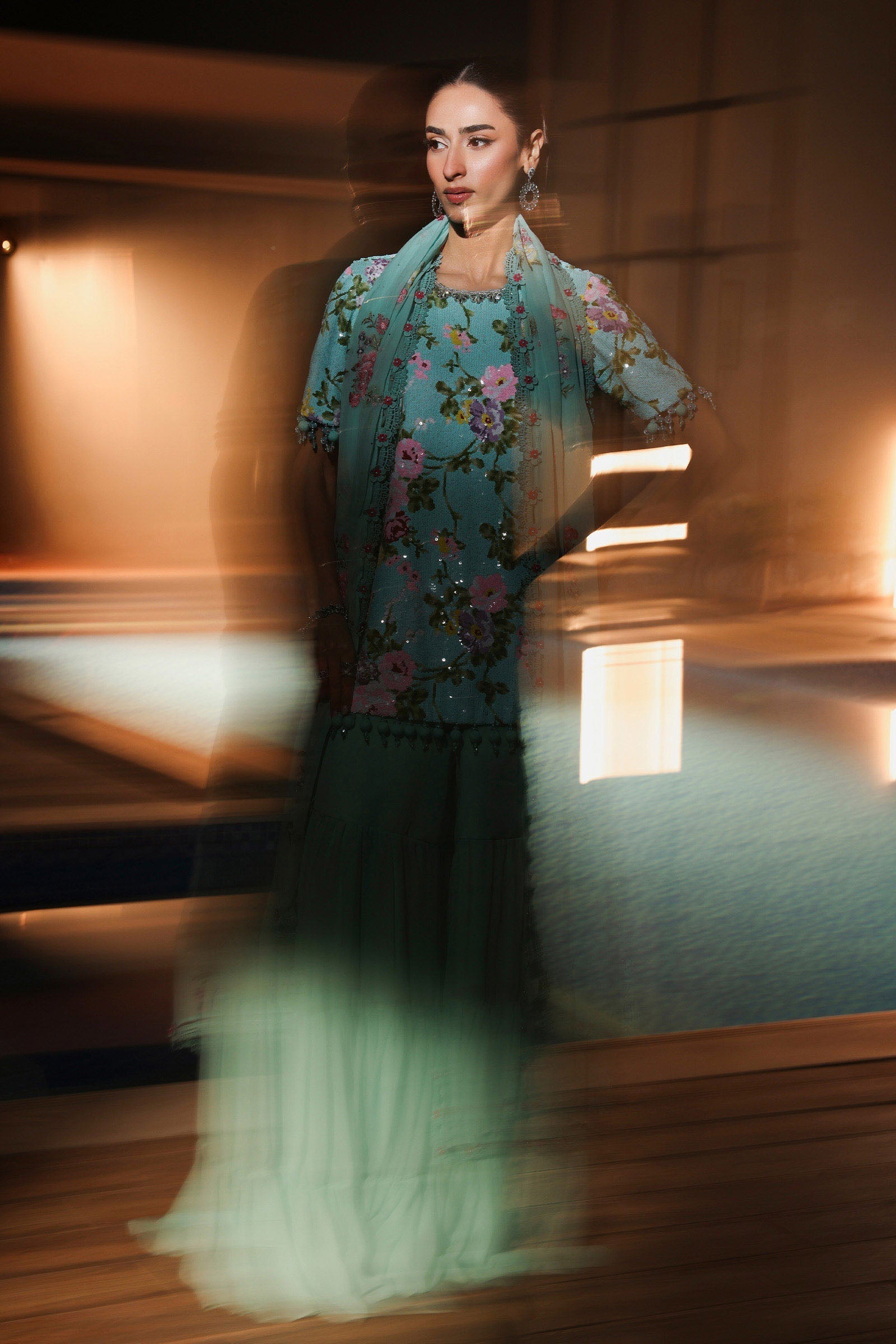 Maria B | Eid Collection 26 | 3 Piece Embroidered Net Suit - House Of Hania