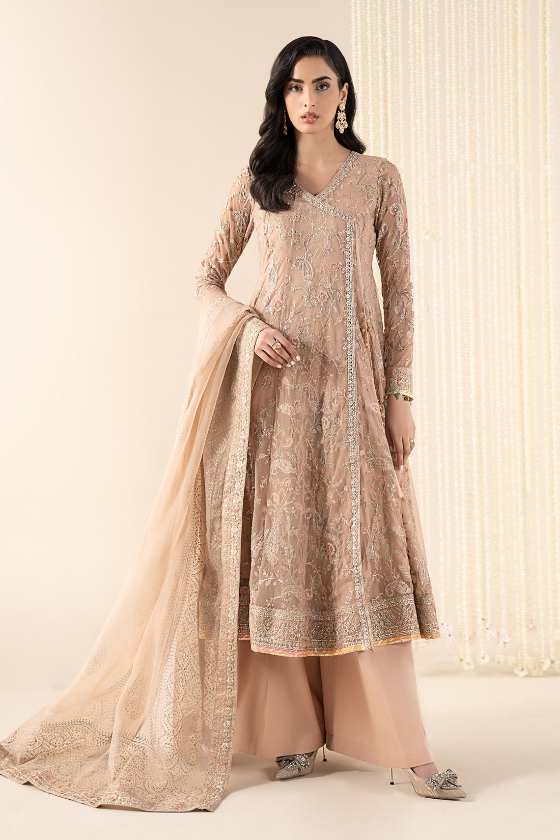 Maria B | Eid Collection 26 | 3 Piece Embroidered Net Suit - House Of Hania