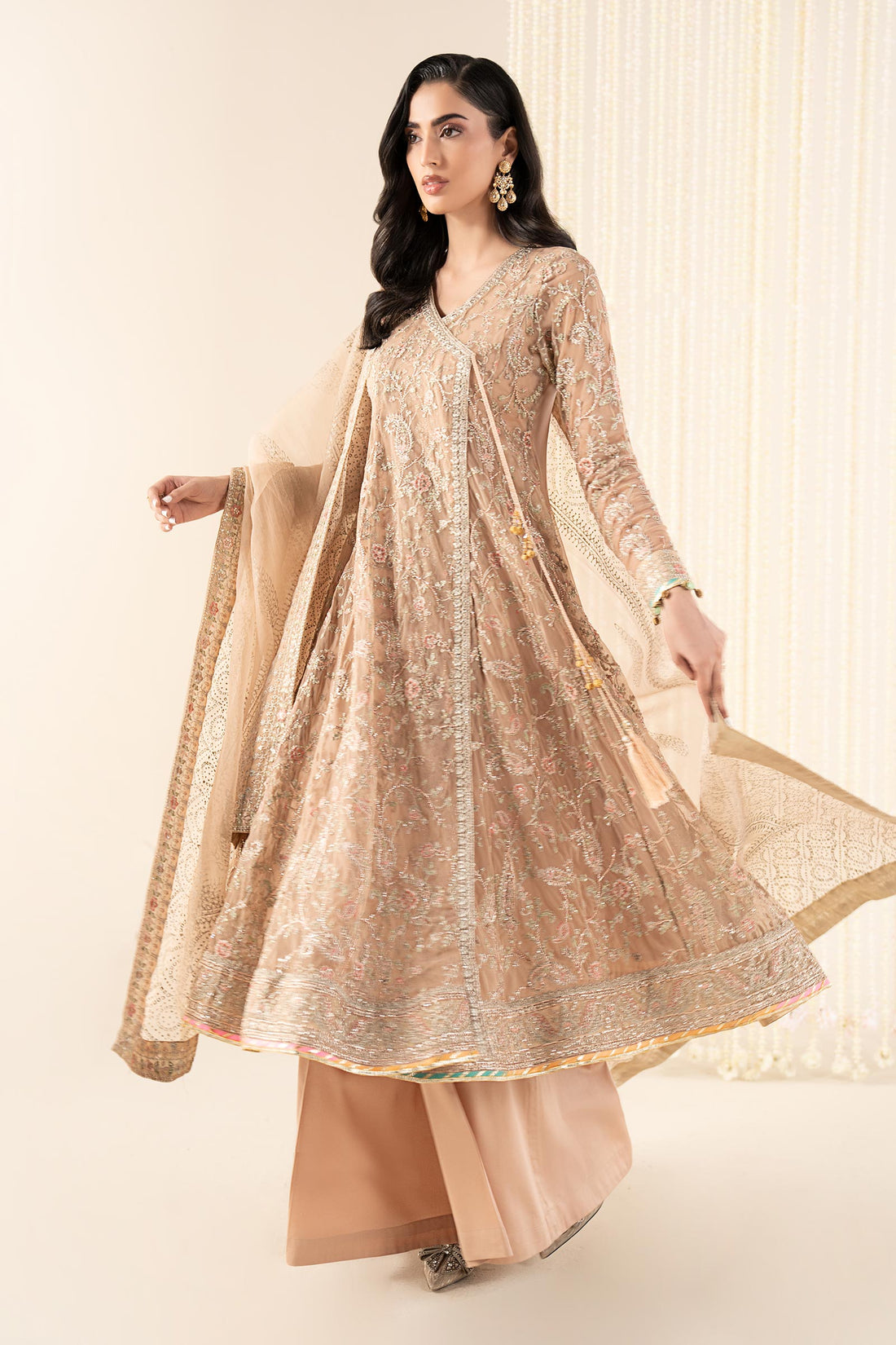 Maria B | Eid Collection 26 | 3 Piece Embroidered Net Suit - House Of Hania