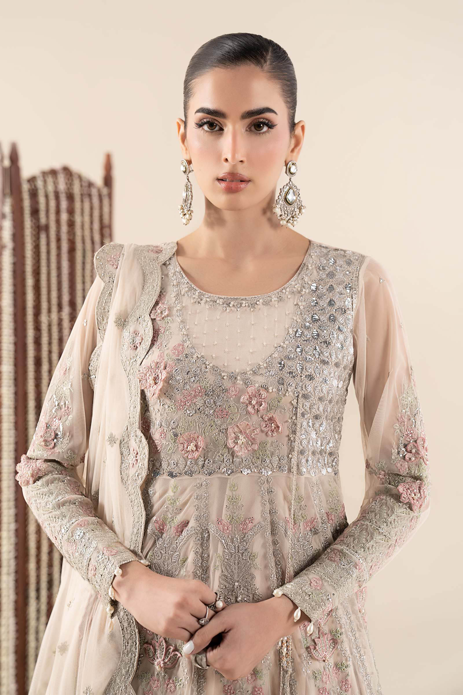 Maria B | Eid Collection 26 | 3 Piece Embroidered Net Suit - House Of Hania