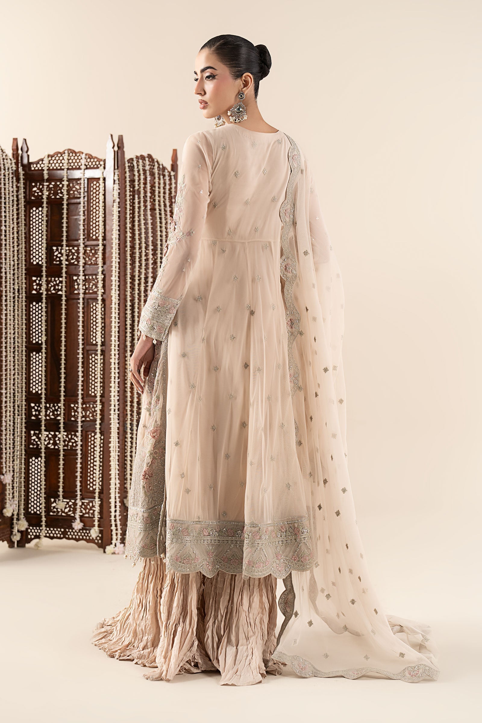 Maria B | Eid Collection 26 | 3 Piece Embroidered Net Suit - House Of Hania
