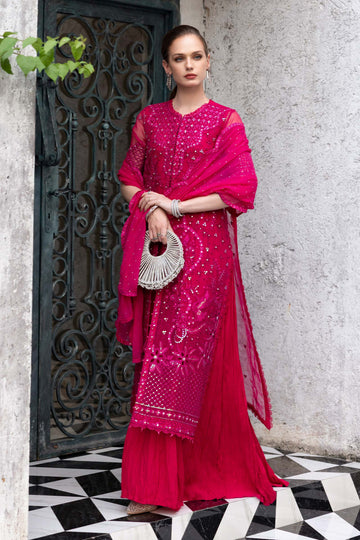 Maria B | Eid Collection 26 | 3 Piece Embroidered Organza Suit - House Of Hania