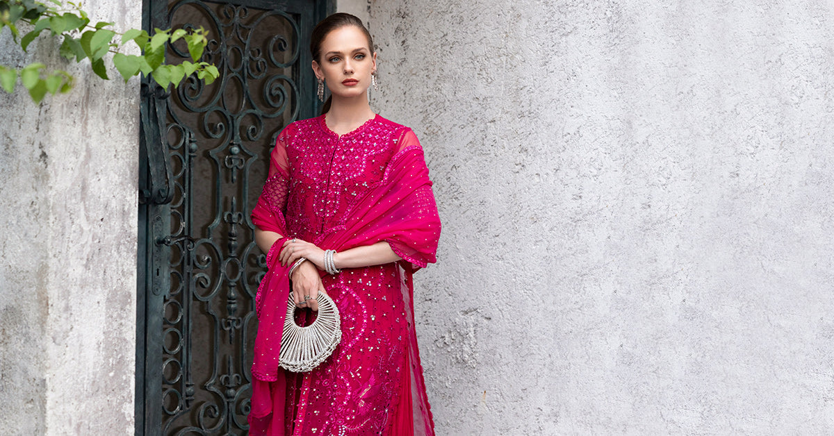 Maria B | Eid Collection 26 | 3 Piece Embroidered Organza Suit - House Of Hania