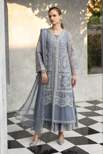 Maria B | Eid Collection 26 | 3 Piece Embroidered Organza Suit - House Of Hania