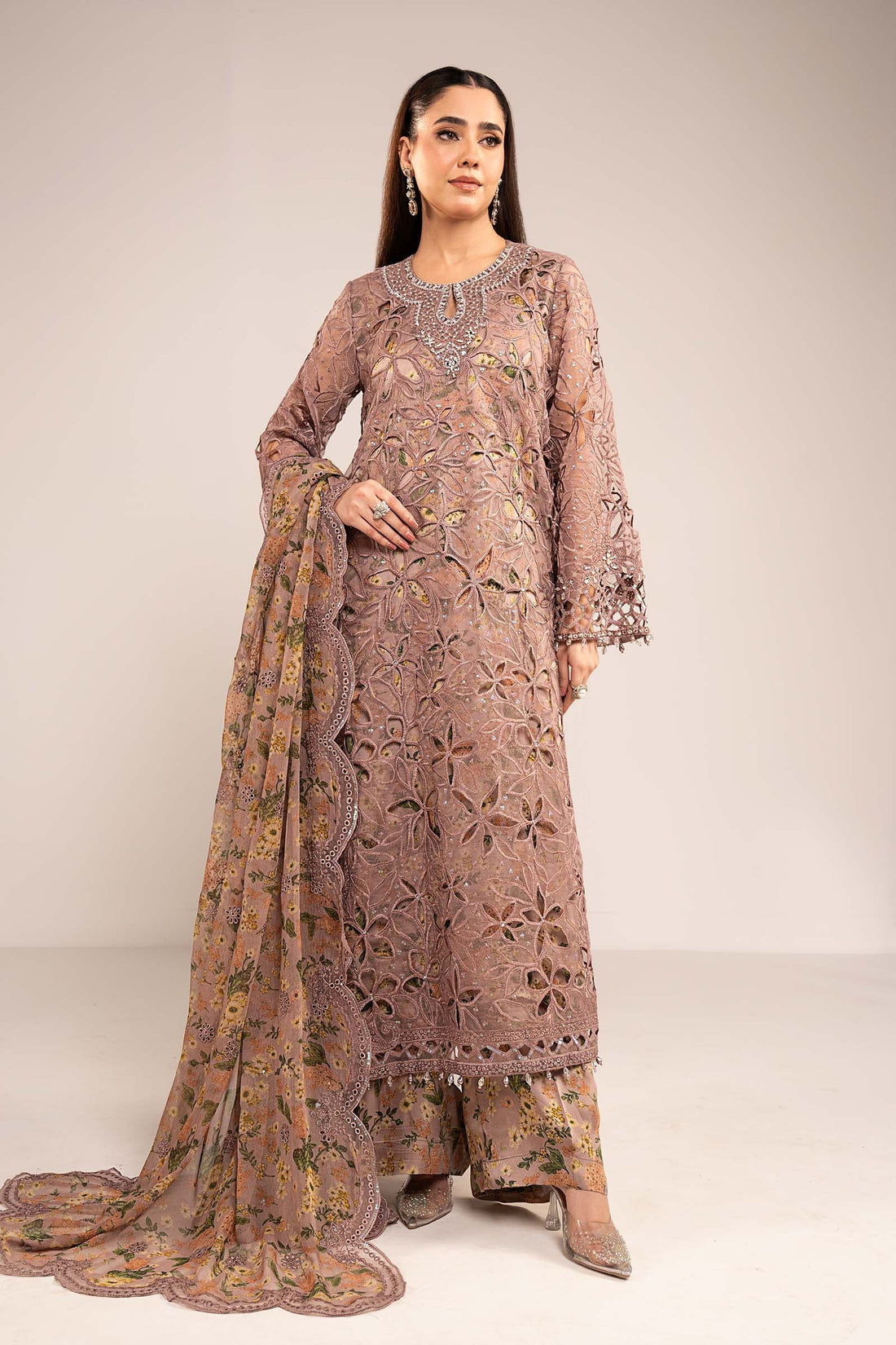 Maria B | Eid Collection 26 | 3 Piece Embroidered Organza Suit - House Of Hania