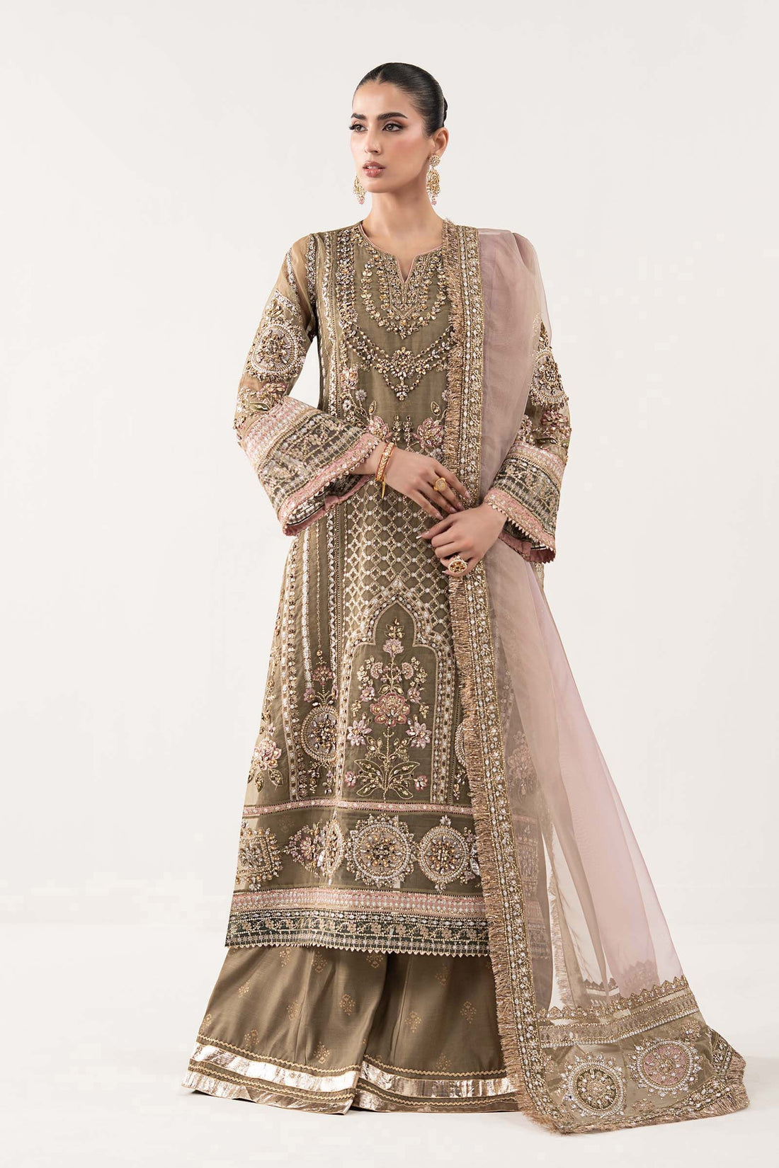 Maria B | Eid Collection 26 | 3 Piece Embroidered Organza Suit - House Of Hania