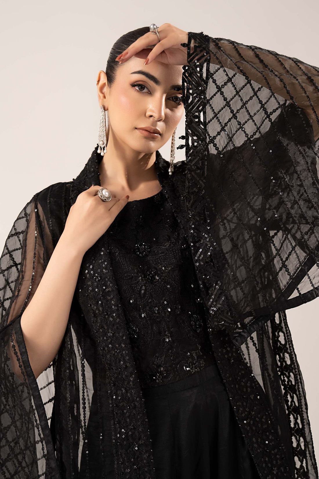 Maria B | Eid Collection 26 | 3 Piece Embroidered Organza Suit - House Of Hania