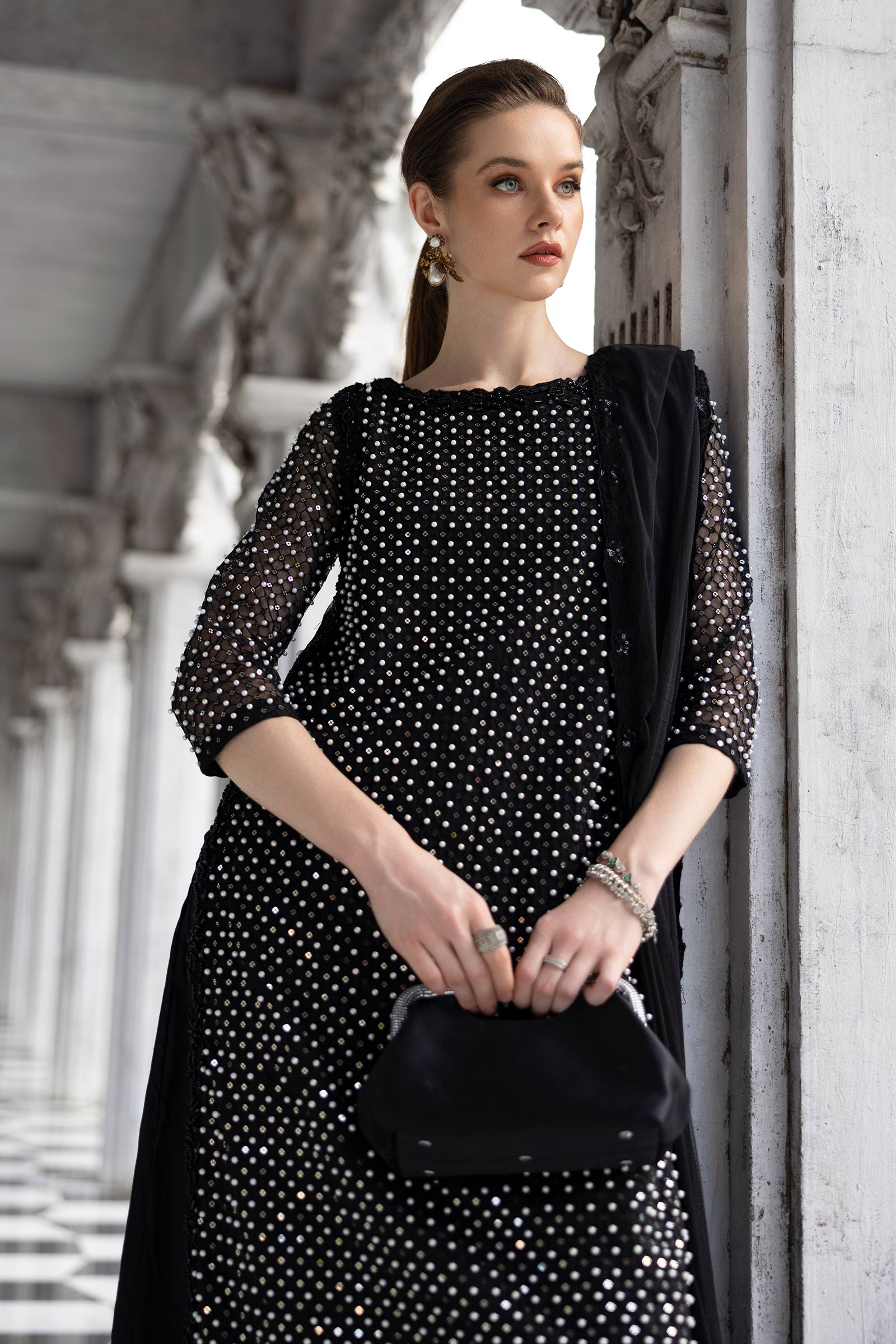 Maria B | Eid Collection 26 | 3 Piece Embroidered Organza Suit - House Of Hania