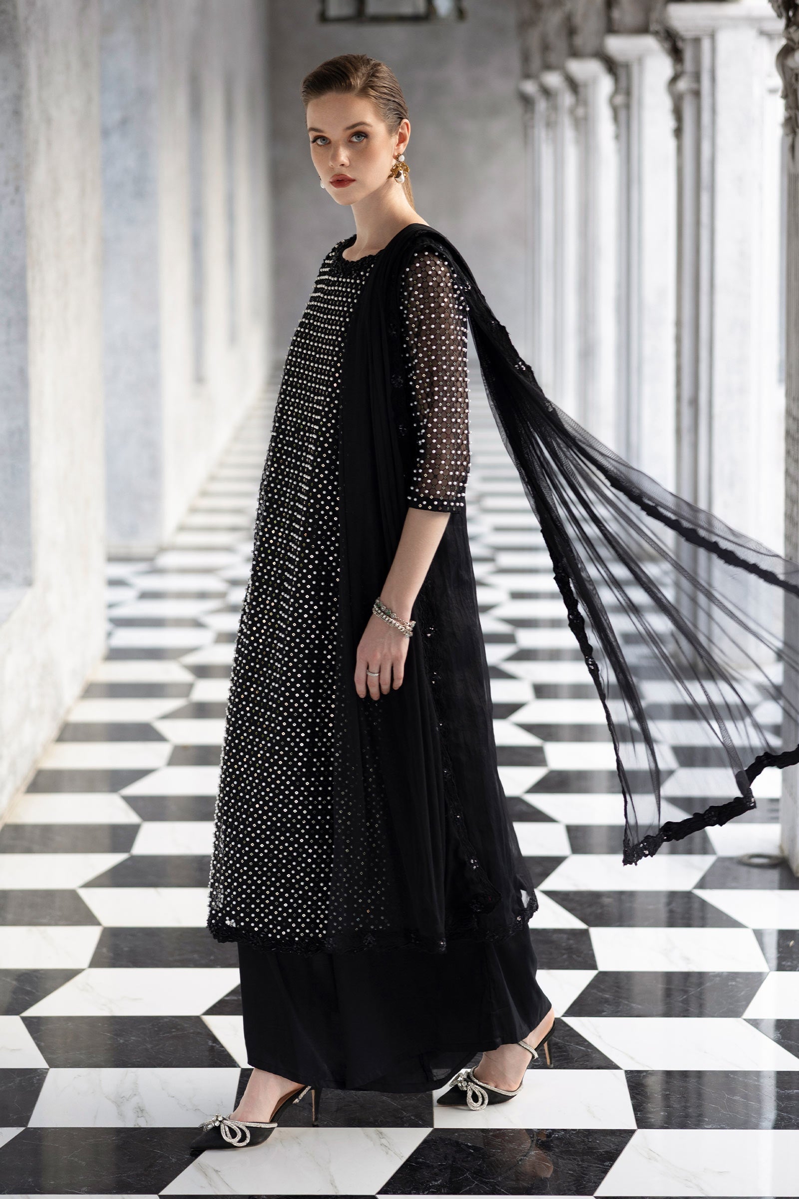 Maria B | Eid Collection 26 | 3 Piece Embroidered Organza Suit - House Of Hania